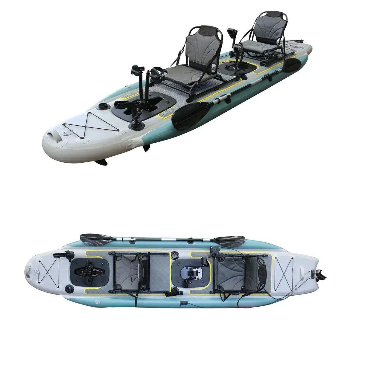14ft Inflatable Fishing Canoe  - Fishing Kayak Seat review and price